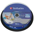 Produktbild: 1x10 Verbatim BD-R Blu-Ray 25GB 6x Speed DL Wide Printable CB