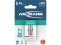 Produktbild: ANSMANN Dect NiMH Mignon AA Typ 1800 (min. 1600 mAh) maxE 2er Papierblister Nickel-Metallhydrid Akku