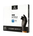 Produktbild: NIMEDA Einweghandschuhe für Lebensmittelbereiche, Medizin, Kosmetik und Haushalt Schwarz 100 Stück Nitrilhandschuhe Einmalhandschuhe Latexfrei Puderfrei (M)
