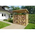 Produktbild: Brennholzlager 663 B Gr.1 B x T x H 260 x 130 x 204 - Weiß