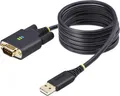 Produktbild: StarTech.com 6.6ft (2m) USB to Serial Adapter Cable, COM Retention, RS232 - Kabel USB / seriell - USB (M) zu DB-9 (M) schraubbar - 2 m - robust, geformt - Schwarz (1P6FFC-USB-SERIAL)