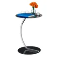Produktbild: Beistelltisch Glastisch Couchtisch Side Table rund klein schwarz Ablagetisch