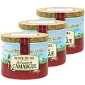 Produktbild: Le Saunier de Camargue - 3er Set Fleur de Sel Salz in 125 g Dose (Kristallsalz) - Aus leicht feuchten Kristallen mit besonderer Körnung und Aroma - Premium Meersalz aus (Süd-Frankreich/Mittelmeer)