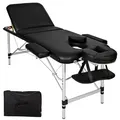 Produktbild: tectake® 3 Zonen Massageliege, Breite 61 cm, Polsterung 5 cm, mit Aluminiumgestell, 210 x 95 x 90 cm