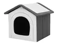 Produktbild: Hundehaus Hundehütte für kleine Hunde - Katzenhaus, Katzenhöhle - mit herausnehmbarem Dach - Tierhaus für Katzen und Hunde für Drinnen/Indoor - Asche/Graphit - 44 x 38 x 45 cm [R2 / M]