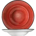 Produktbild: 6x Bonna Aura Passion Gourmet Teller rund 27cm 45cl 6cm tief Rot Creme Porzellan APSGRM27CK Suppenteller Pasta Speise Geschirr