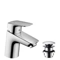 Produktbild: hansgrohe Logis 70 Waschtisch Armatur 71077000 chrom, Push Open Ablaufgarnitur,