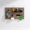 Produktbild: Steinmine - Designmanufaktur Wandorganizer (40 x 60 cm) - Akustikpaneel mit Eichenholzlamellen - inkl. Zubehör - einfache Montage - für Büro, Flur, Küche, Bad und mehr