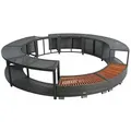 Produktbild: Estexo - Whirlpool Umrandung Poolumrandung Poolverkleidung Rattan Rahmen Anthrazit-grau