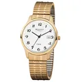Produktbild: Regent F-876 Herren-Uhr Analog Quarz mit Zug-Armband IP Gold Ø 36 mm