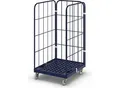 Produktbild: Rollbehälter mit Kunststoff-Rollplatte, 3-seitig, BxT 724 x 815 mm, Nutzhöhe 1450 mm kaiserkraft