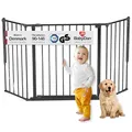 Produktbild: BabyDan Flex M, 90-146 cm, Treppenschutzgitter/Raumteiler, Schwarz, Hergestellt in Dänemark - Schutzgitter/Sicherheitsgitter (Haustiergitter/Hundegitter/Hundespielgehege)