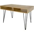 Produktbild: riess-ambiente Industrial Schreibtisch STUDIO 110cm natur Eiche Laptoptisch Hairpin Legs Stauraum Bürotisch Home Office - Schwarz