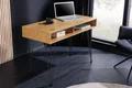 Produktbild: riess-ambiente Schreibtisch STUDIO 110cm natur-Eiche, Stauraum, Hairpin, homeoffice, platzsparend (Einzelartikel, 1-St), Industrial Laptoptisch - ideal für Studio, Wohn- oder Arbeitszimmer