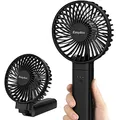 Produktbild: EasyAcc Handventilator, Mini Tragbarer Ventilator, Wiederaufladbar USB Ventilator, Faltbar Kompatibel Lüfter für Konzert, Reisen, Büro und Zuhause - Schwarz