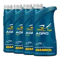 Produktbild: MANNOL 2-Takt Agro API TC JASO FB Rasenmäheröl, 4x1 Liter