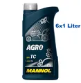 Produktbild: 6x1 Liter Mannol 2-Takt Agro Garden Rasenmäher Motoröl Gartengeräte API SG
