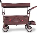 Produktbild: FUXTEC Bollerwagen Braun FX-CT800 - FUXTEC Bollerwagen FX-CT800 - mit Dach | bis 75Kg | Feststellbremsse |Klappbar | 2 Sitzplätze | 120cm x 56cm x98cm Braun