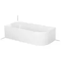 Produktbild: BetteLux Oval IV Silhouette Eck-Badewanne 185x85x45cm, 2 Rückenschrägen, Einbau in Ecke links, 3426CERVS, 3426-000CERVS,AS, Farbe: Weiß mit Antirutsch Sense