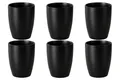 Produktbild: Home4You Kaffeetasse 6er Set - 340 ml - Steingut - Schwarz Matt - Kaffeebecher Teetasse