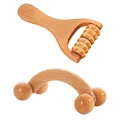 Produktbild: 2 Stück Holzmassagegerät Rollenmassagegerät Manuelles Massagegerät Kann Für R...
