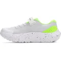 Produktbild: Under Armour Jungen Vorschule Surge 4 Klettverschluss, leichte und atmungsaktive Laufschuhe, gepolsterte Joggingschuhe für langen Komfort,White / Hyper Green / Black,33