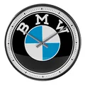 Produktbild: Nostalgic-Art Retro Wanduhr, Ø 31 cm, BMW – Logo – Geschenk-Idee für BMW Accessoires Fans, Original Lizenzprodukt (OLP), Große Küchenuhr, Vintage Design