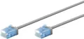 Produktbild: goobay 74226 CAT 6A Patchkabel slim/Ultraflexibles RJ45 CAT 6A Netzwerkkabel U/UTP CU/Dünnes Ethernet Kabel mit kurzen Steckern / 10 Gbit/s LSZH, Knickschutz/grau 7,5m