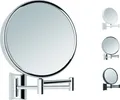 Produktbild: Libaro Kosmetikspiegel Imola 360° Schminkspiegel mit Wandmontage, Rasierspiegel doppelseitig mit Vergrößerung (3x / 10x)