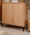 Produktbild: Kommode Sideboard Eiche Artisan Anrichte Wohnzimmer Schrank 81 x 87 cm Bastia