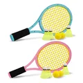 Produktbild: Kinder Tennisschläger mit Tragetasche4 weiche Trainingsbälle und 6 Badminton ...