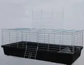 Produktbild: H1,20 m Hasenkäfig Nagerkäfig Kaninchenkäfig Käfig Stall Meerschweinchen schwarz
