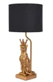 Produktbild: Lampe Tierfigur Leuchte Panther Tischlampe Gold Tischleuchte Leo mit Krone neu