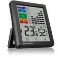 Produktbild: Bresser Thermo-Hygrometer mit Schimmelwarnung, Farb-Indikator, Raumklima-Manager, Misst Temperatur und Luftfeuchtigkeit, Grippe-/Hitzealarm, Grafische Feuchtigkeitshistorie, 95x85x21mm