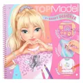 Produktbild: Depesche 13585 TOPModel T-Shirt Designer - Malbuch Set mit 60 vorgedruckten Seiten zum Gestalten von T-Shirts, inkl. 2 Stickerbogen, Schablone und Malvorlagen, Rosa