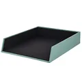 Produktbild: Rössler SOHO Briefablage A4 | Dokumentenablage A4 | Schreibtisch Organizer aus Papier | Ablagefächer stapelbar | Büro Organizer Schreibtisch Zubehör | 32 x 26 x 6 cm | 1 Stück | Farbe: Grün | Opal
