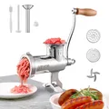 Produktbild: VEVOR Fleischwolf Manuell Edelstahl 4,5/8mm Wurstmaschine Handkurbel Küchen