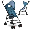 Produktbild: Lorelli Ultra Leichter Buggy Kinderwagen Vaya - nur 4,7kg - Kompakter Sportsitz bis 15kg, Sitzbuggy mit 5-Punkt-Gurt, faltbarem Verdeck und ergonomischen Griffen, klappbarer Reisekinderwagen, blau