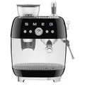 Produktbild: SMEG EGF03BLEU Espressomaschine mit Mahlwerk schwarz 50`s Style - Schwarz