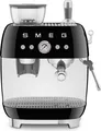 Produktbild: SMEG EGF03BLEU Espressomaschine mit Mahlwerk schwarz 50`s Style