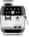 Produktbild: SMEG EGF03BLEU Espressomaschine mit Mahlwerk 50's schwarz