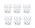 Produktbild: Zafferano Party Gläser Set aus Borosilikatglas im Polka Dot Design (Blau)