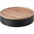 Produktbild: Yamazaki Aufbewahrungsbox rund mit Deckel 22x6cm schwarz - Schwarz