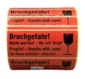 Produktbild: 1000 Stück Warnetiketten Bruchgefahr, Vorsicht Glas – 100 x 40 mm Aufkleber a...