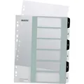 Produktbild: Leitz Register 1214-00-00 WOW, A4 Überbreite, 1-6, Kunststoff 6-teilig schwarz/weiß, PC-beschriftbar