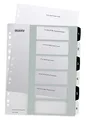 Produktbild: Leitz Register für A4+, PC-beschriftbares Deckblatt und 6 Trennblätter, Taben mit Zahlenaufdruck 1-6, Überbreite, Weiß/Schwarz, Polypropylen, WOW, 12140000