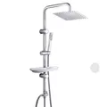 Produktbild: Görbach YT-3030CP Duschset mit Regenduschkopf 30x30, Chrom, mit Ablage