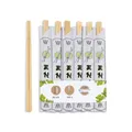 Produktbild: BIOZOYG Bambus Essstäbchen 20 cm einzeln verpackt Naturprodukt biologisch abbaubar hygienisch verpackt in Papierhülle I Holzstäbchen Asia I Sushistäbchen Set Chopsticks Wood 100 Stück