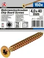 Produktbild: BGS DIY Mehrzweckschrauben | T-Profil (für Torx) T20 | 4,0 x 40 mm | 150 Stück –