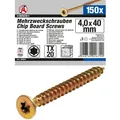 Produktbild: Holzschrauben | T-Profil (für Torx) T20 | 4,0 x 40 mm | 150 Stück